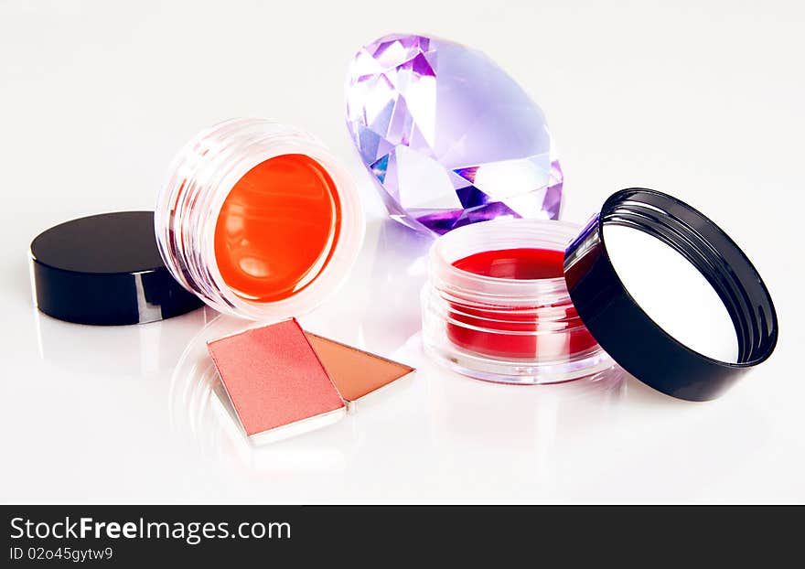 Cosmetics with a crystal