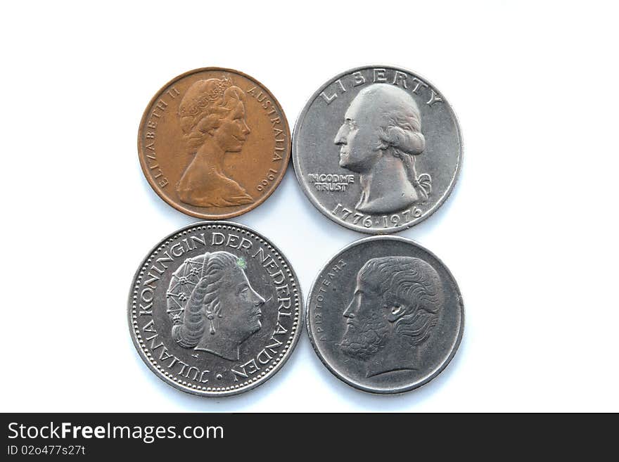 Different metal coins