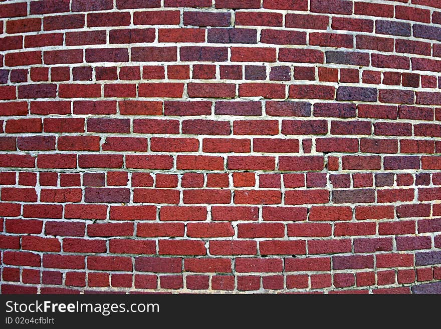 Curved Brick Wall Background