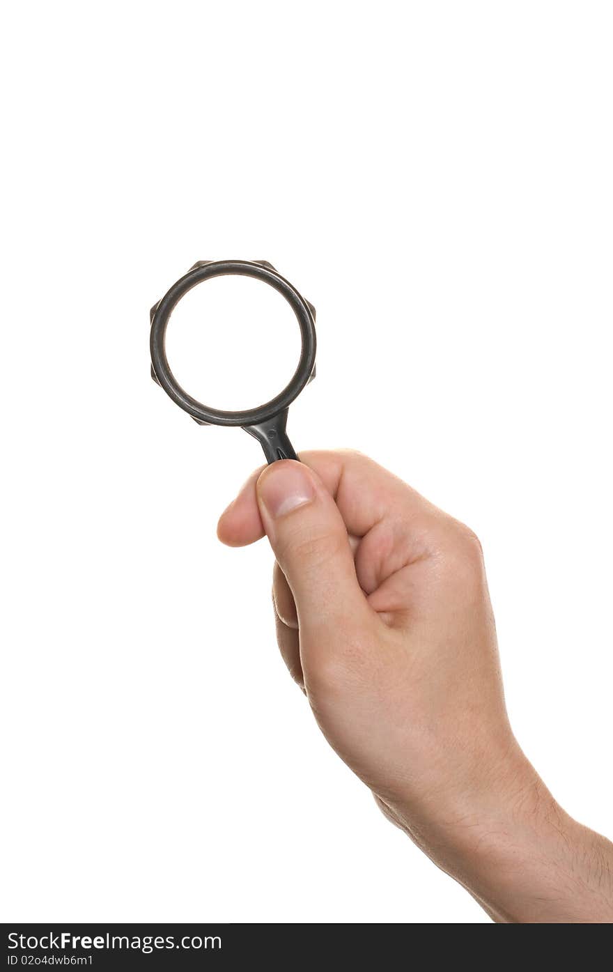 Hand With A Magnifying Glass