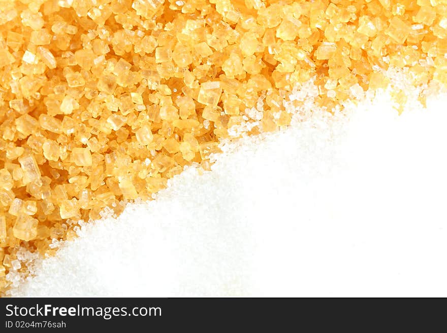 Crystalline sugar and granulated sugar