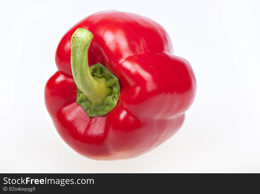 Red pepper isolated over white background