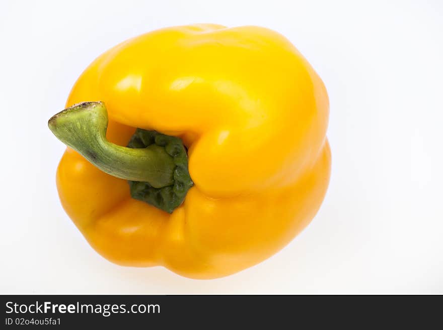 Yellow pepper isolated on white