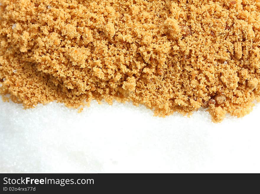 Brown Suger And Granulated Sugar