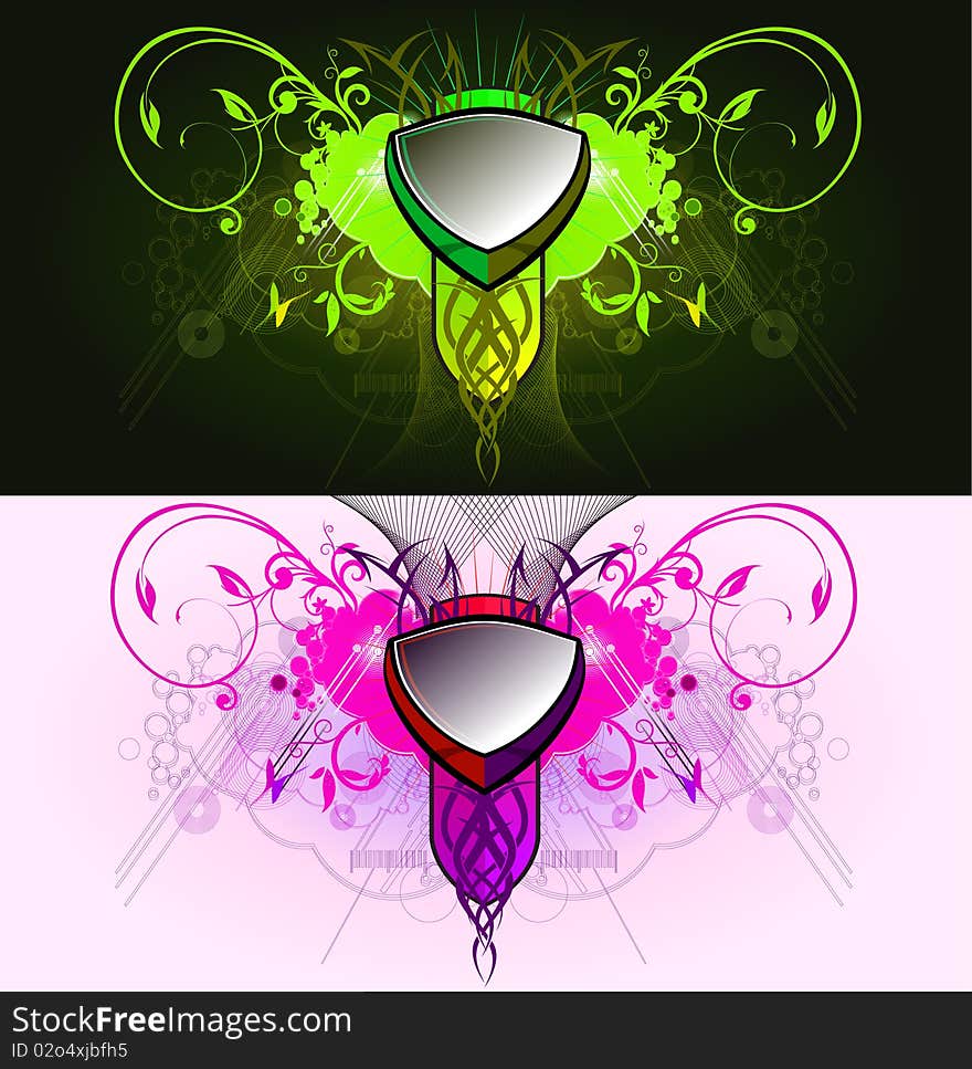 Swirl nature frame in black background. Ideal for youth events, festivals, concerts, tribal culture concepts, environmental campaigns, logos, frames, banners, internet and other. This file is available in vectors for unlimited resizes