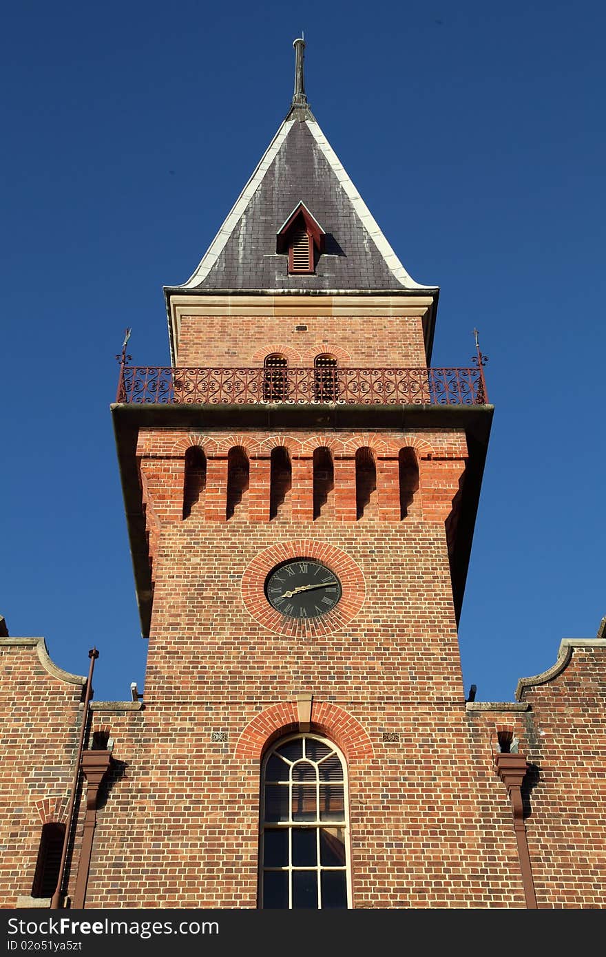 Old Sydney red brick building with clock tower. Old Sydney red brick building with clock tower