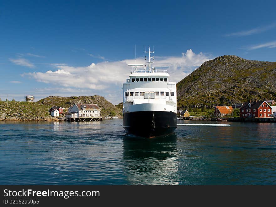 Ferry In A Fjord