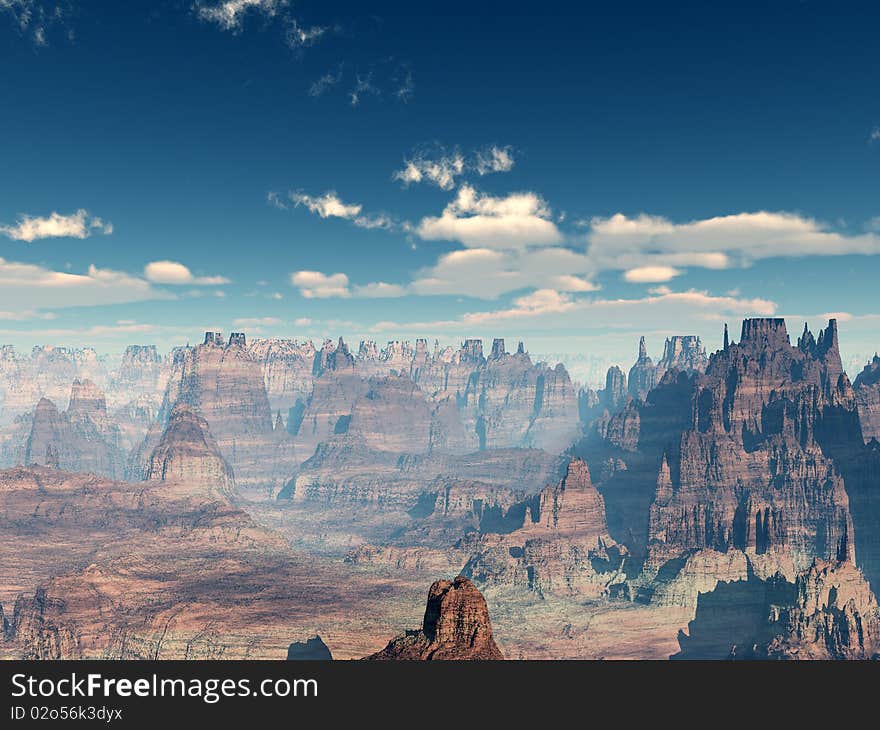 Barren Rocky Landscape