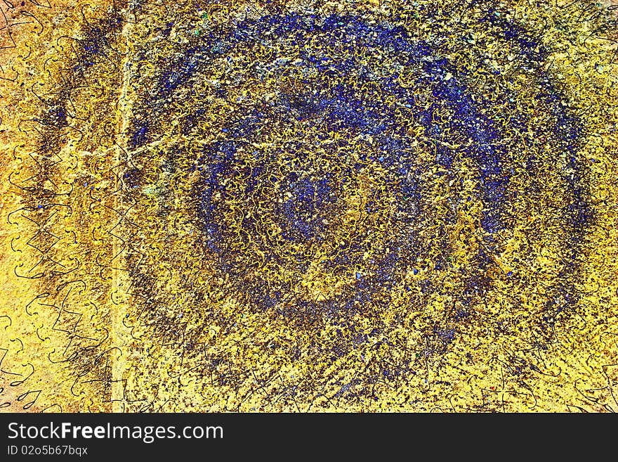 Blue Yellow spiral design for backgrounds. Blue Yellow spiral design for backgrounds