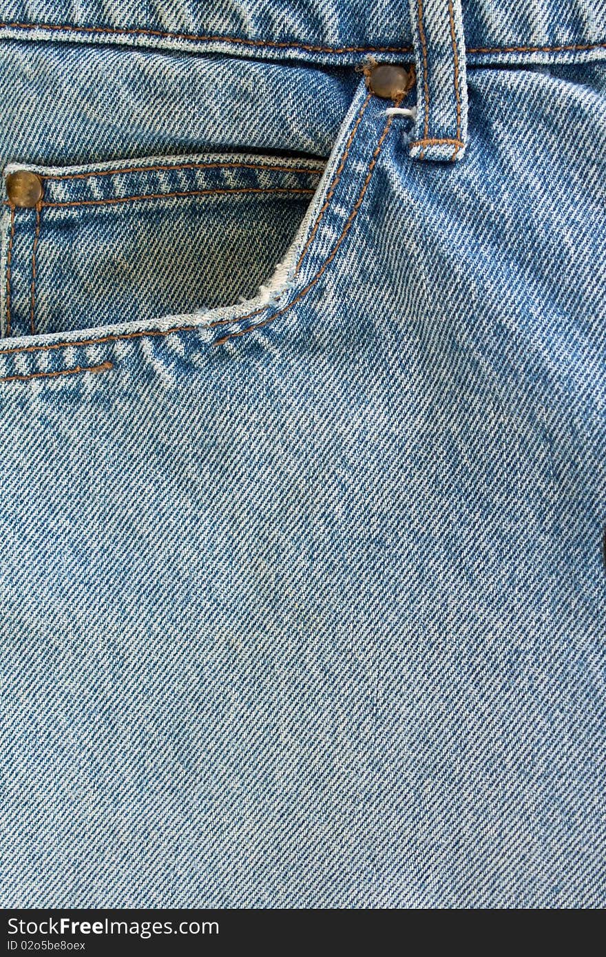 Jeans pocket,possible use to background. Jeans pocket,possible use to background