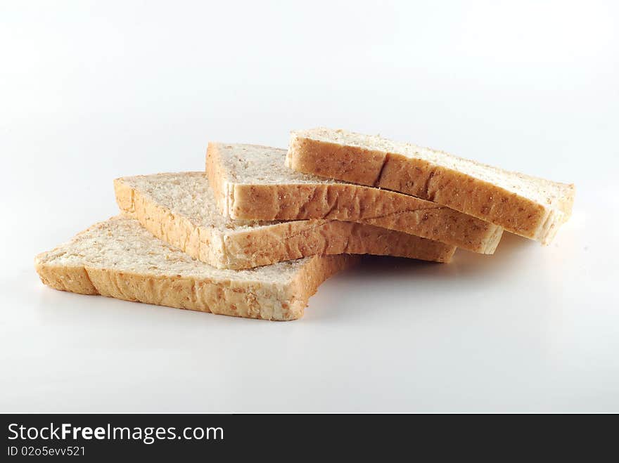 Bread on a white background.