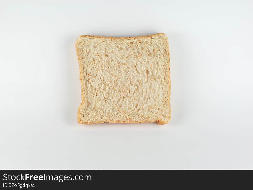 Bread on a white background.