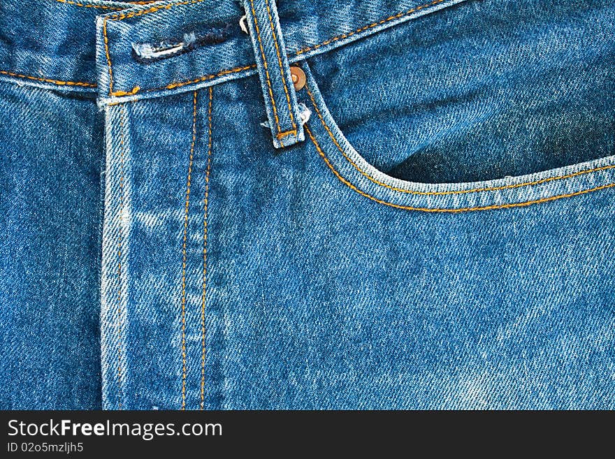 Jeans pocket  and zipper,possible to use background