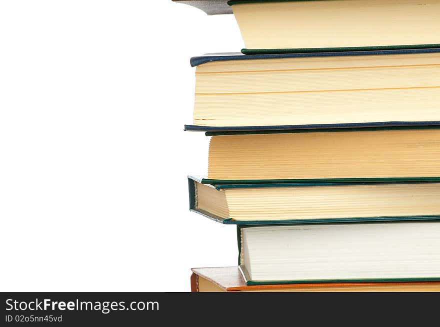 Book heap isolated on white background. Book heap isolated on white background