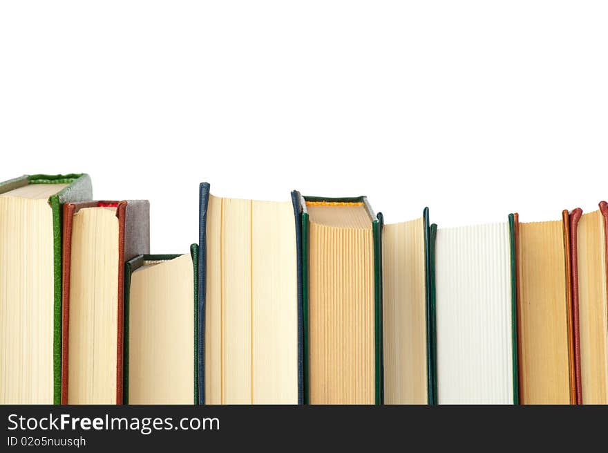 Book heap isolated on white background. Book heap isolated on white background