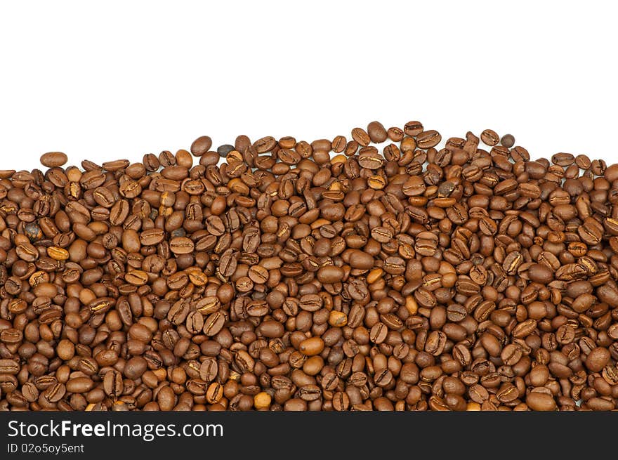 Coffee beans isolated on white background