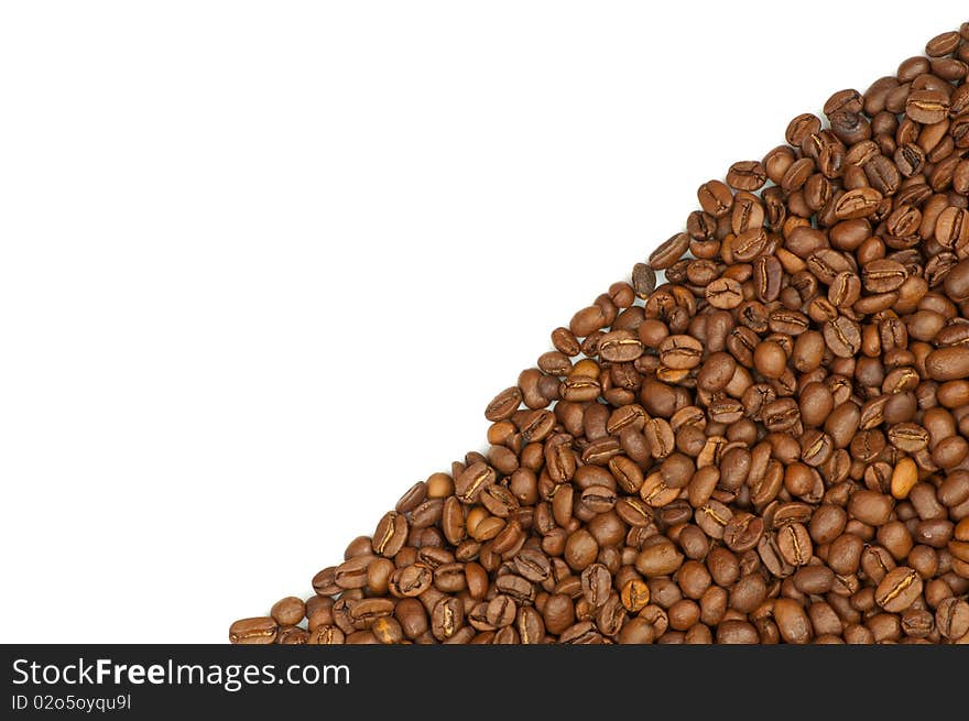 Coffee beans isolated on white background