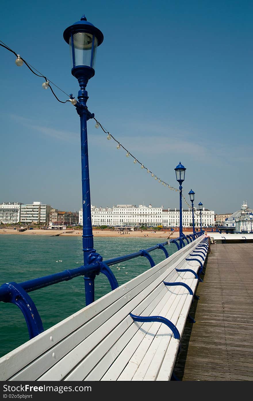 Seating along Eastbourne Pier