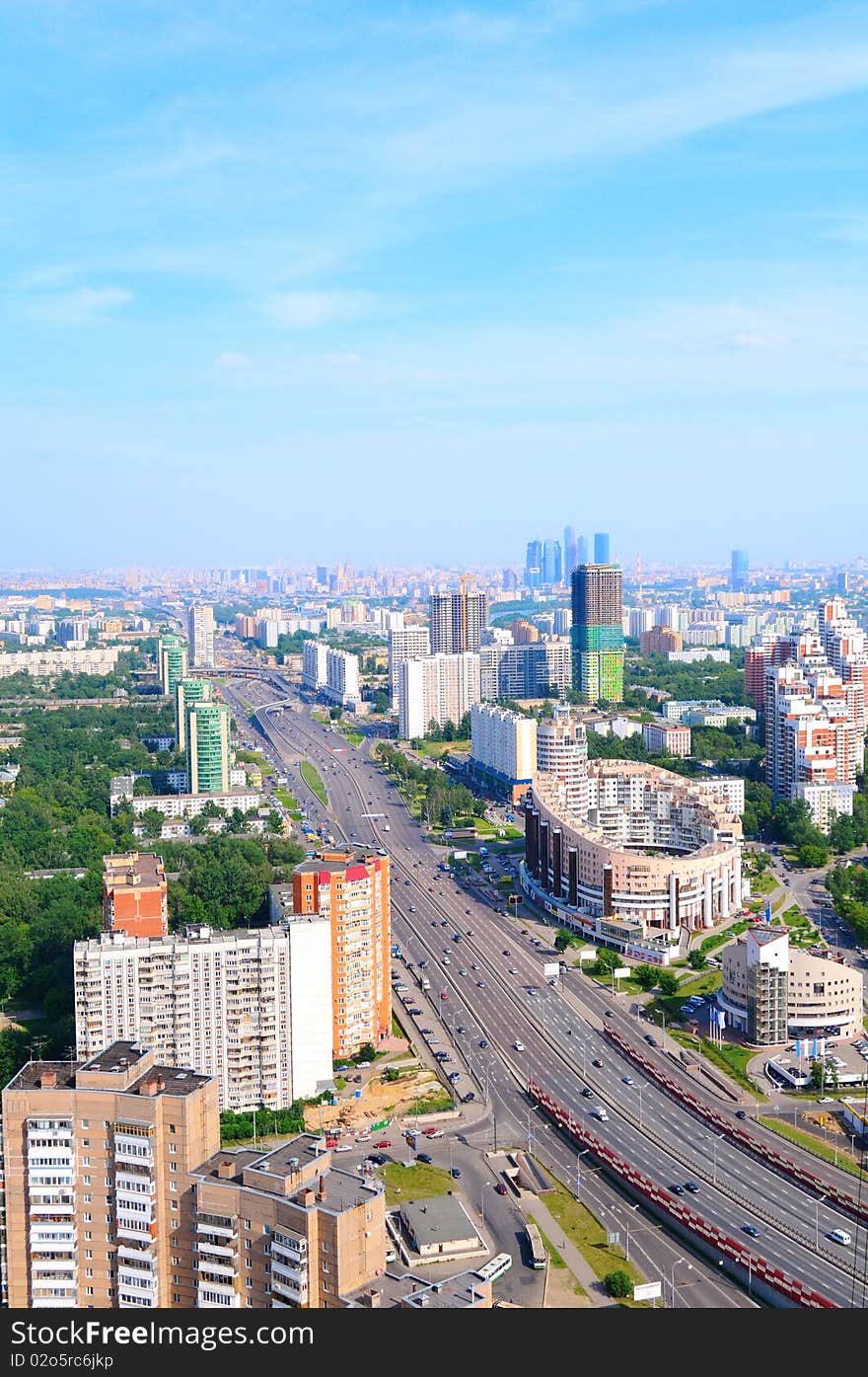 View of Moscow. Modern architecture