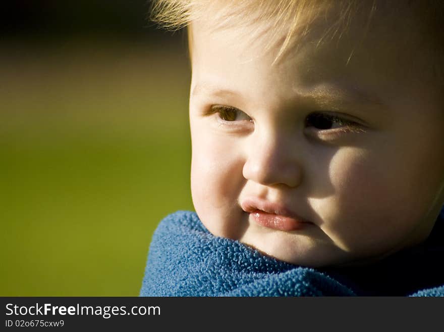 Child enjoying the sun