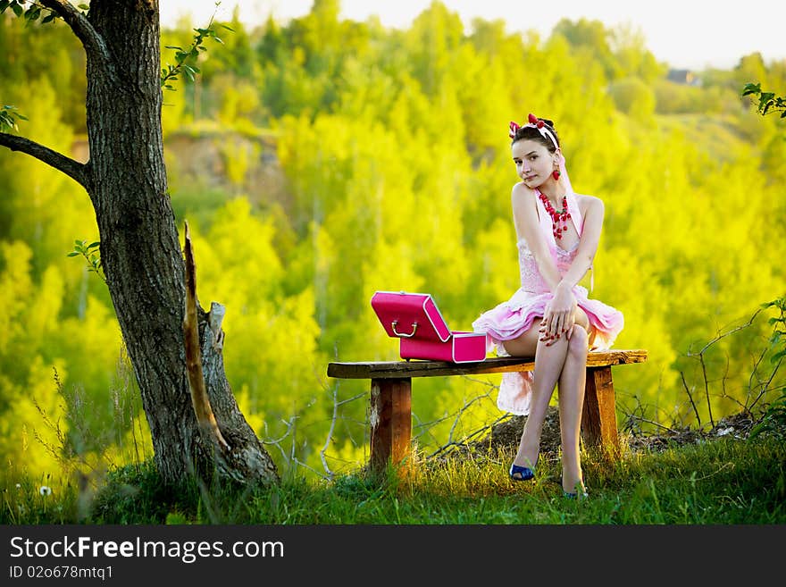 Young woman posing outdoors