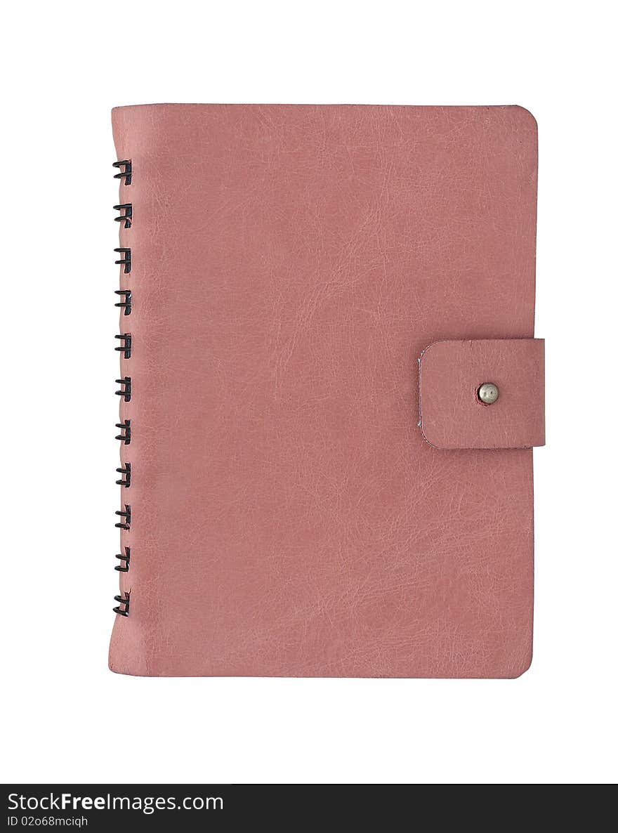 Pink Notebook Isolated On White