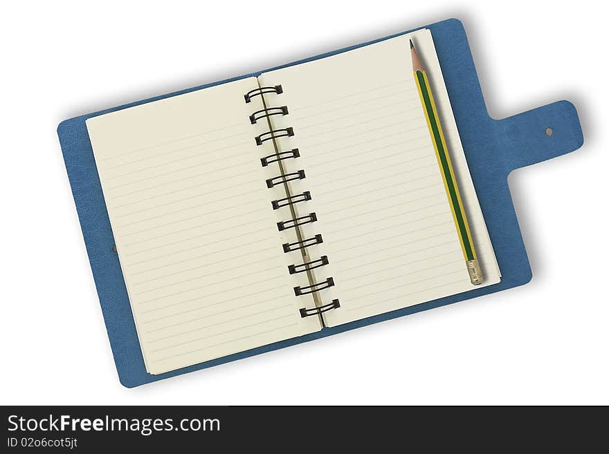 Notebook isolated on a white background