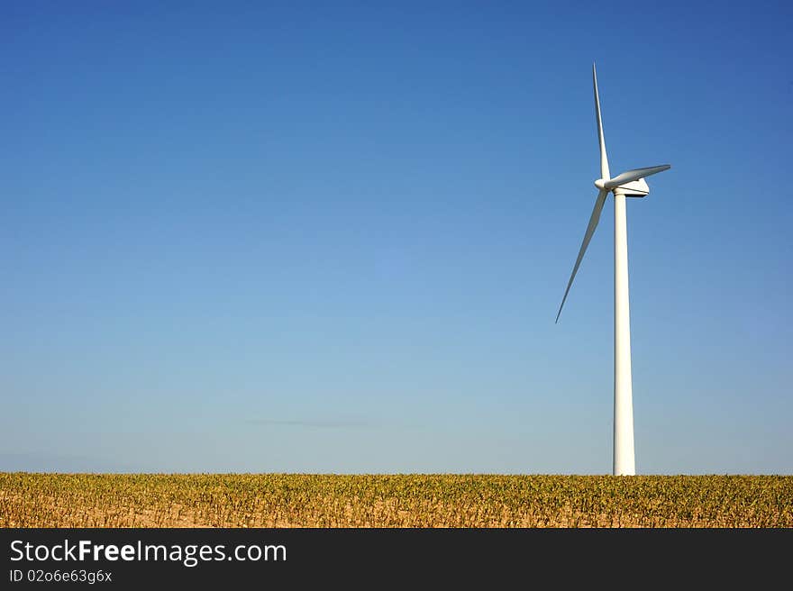 Windturbine in fields in france