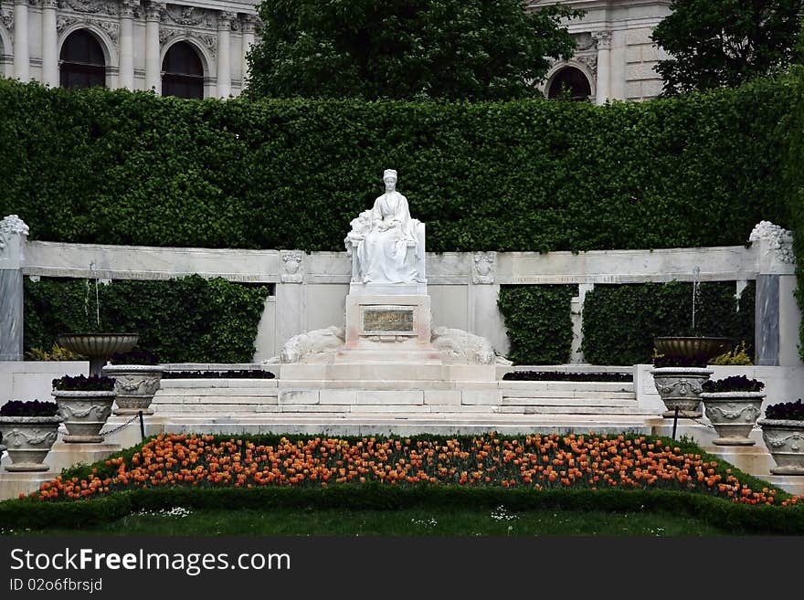 Monument for Empress Elisabeth in the city park in Vienna Austria. Monument for Empress Elisabeth in the city park in Vienna Austria