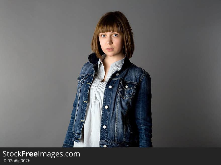 Woman Posing In Studio