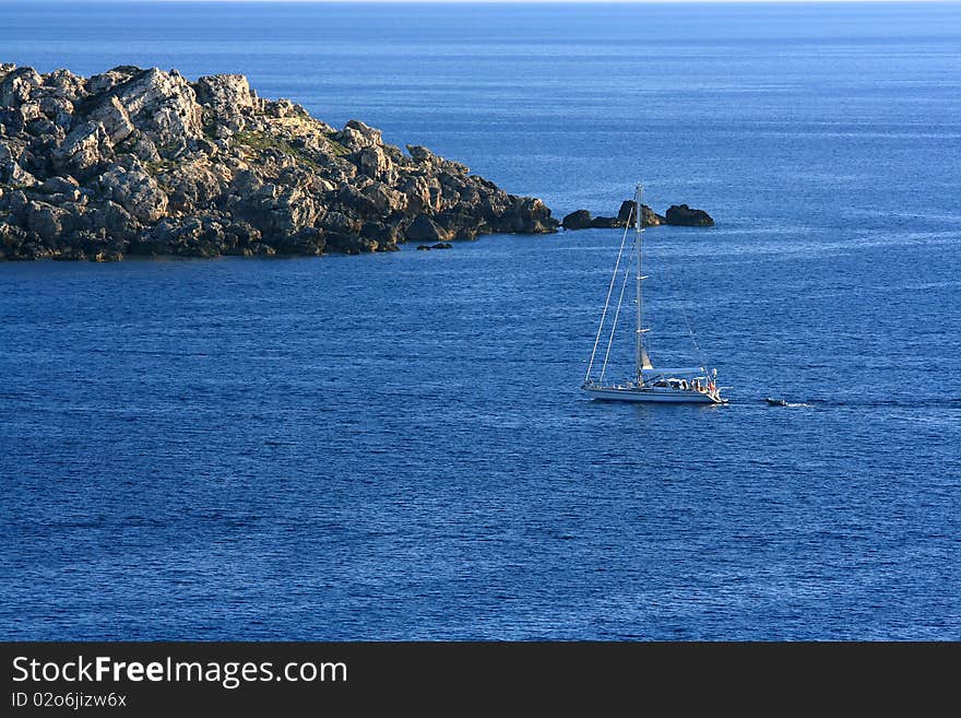 SEASCAPE CLOSE TO MALTA SHORES IN CALM WATERS