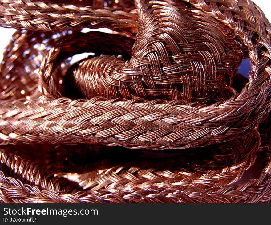 Detail photo texture of the copper insulation background