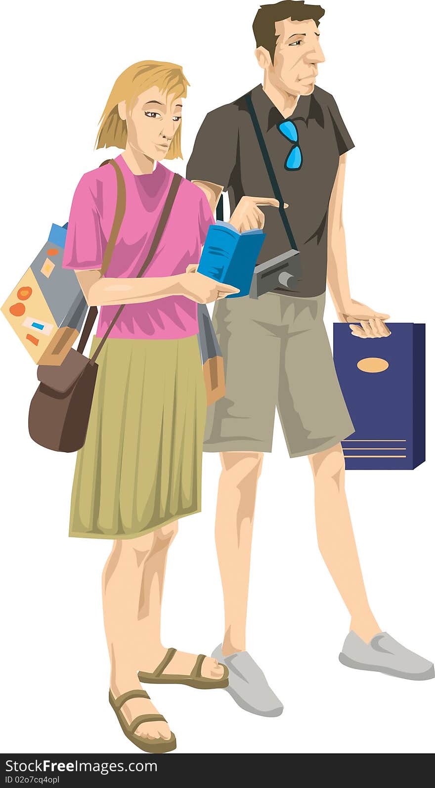 Tourist shopping marriage partner bag