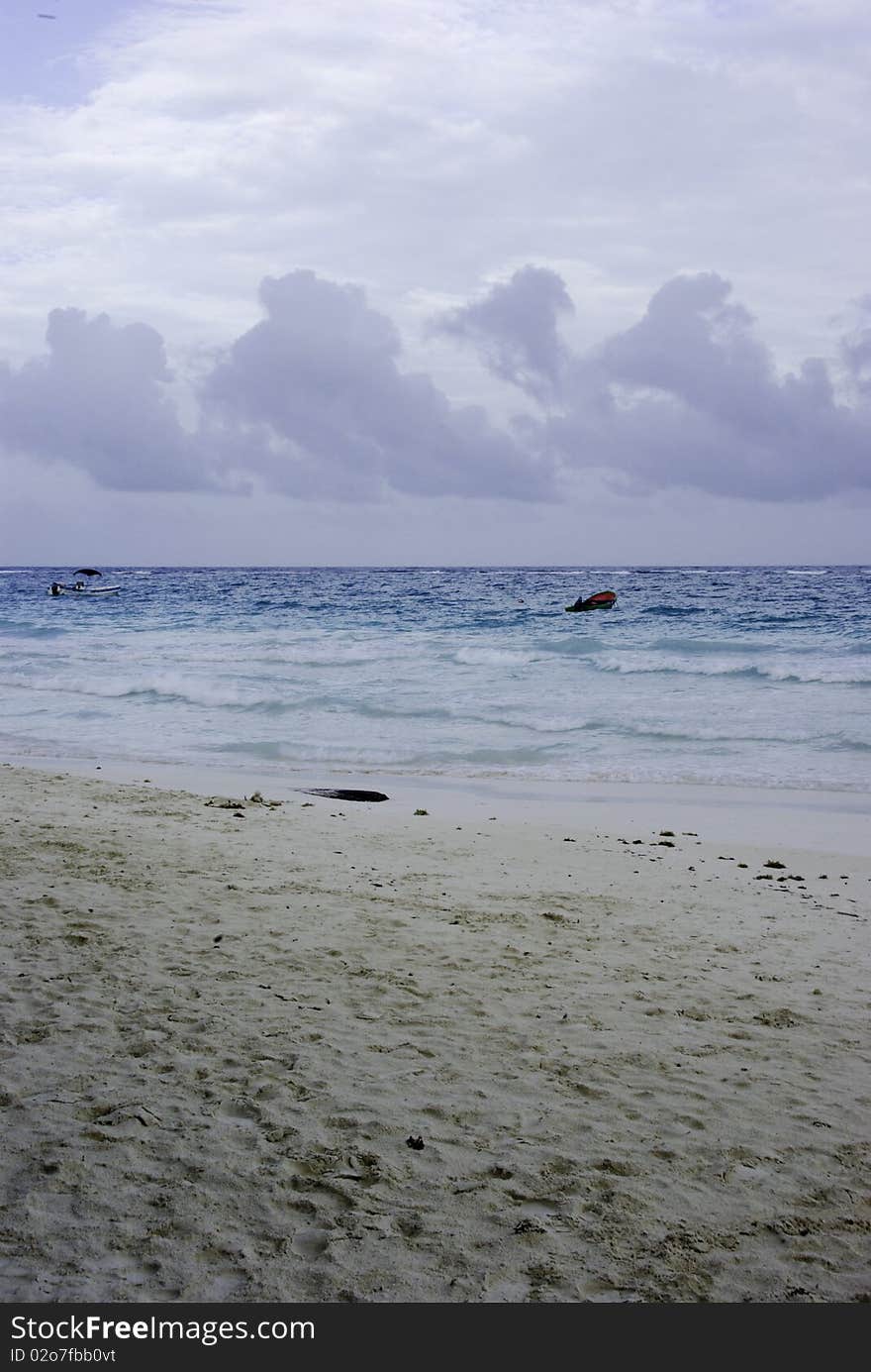 Beach and cool clouds