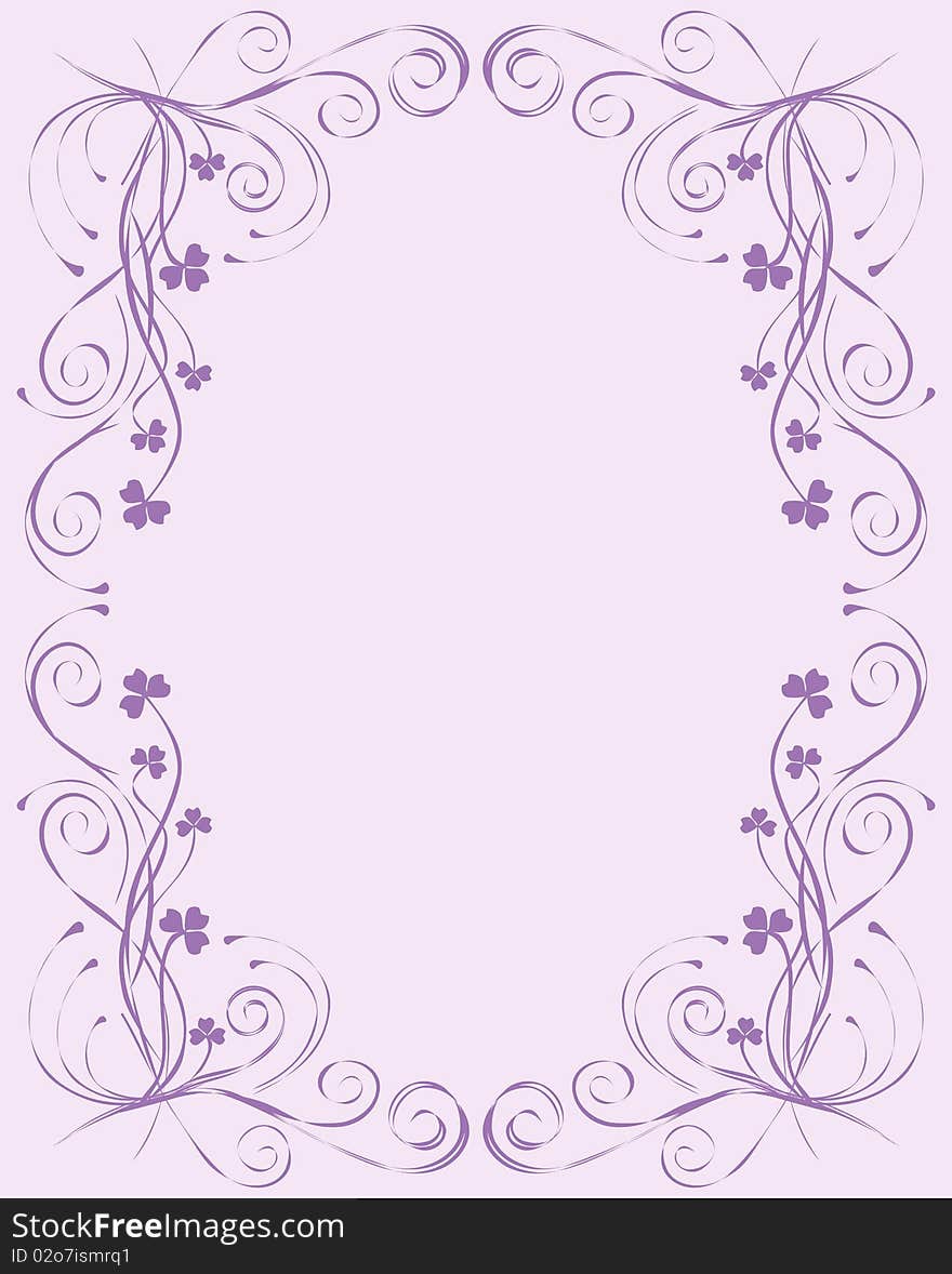 Floral frame for design