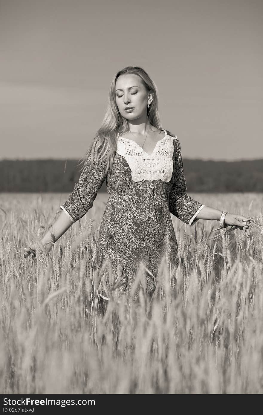 Girl in the wheat field