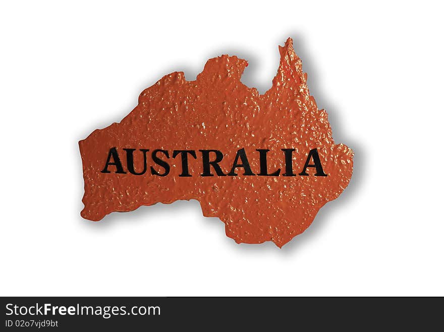 This picture represents map of australian