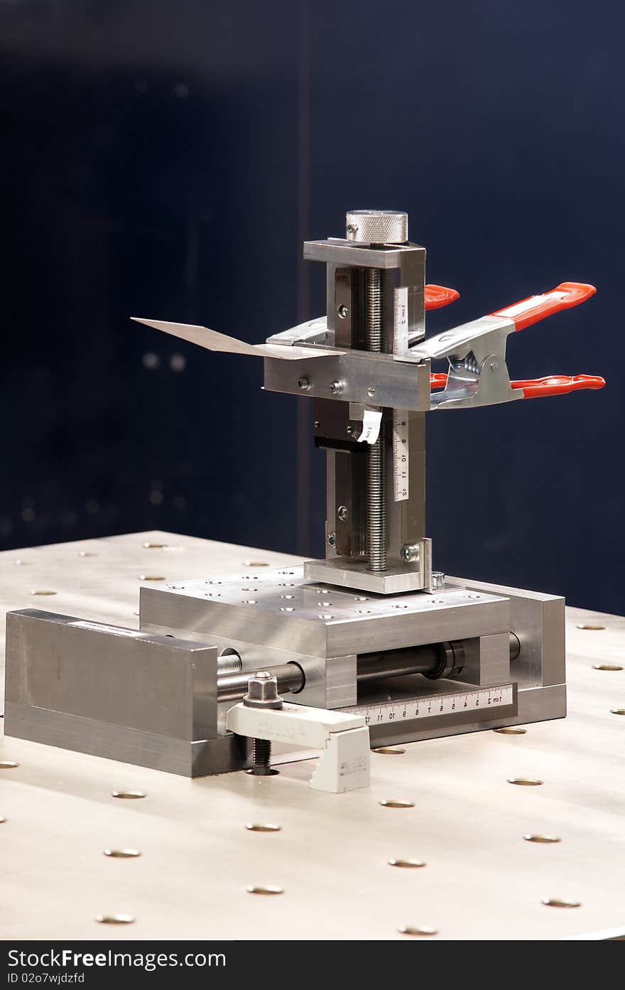 Clamping industrial tool, Industry, steel cutting demonstration.