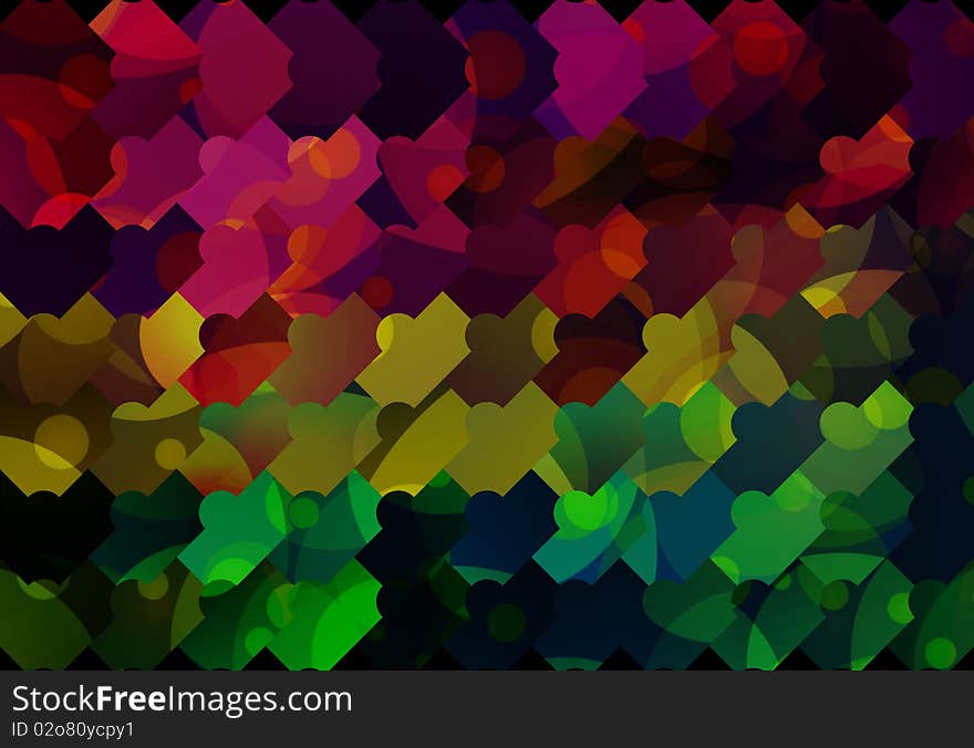 Abstract background from colored shapes