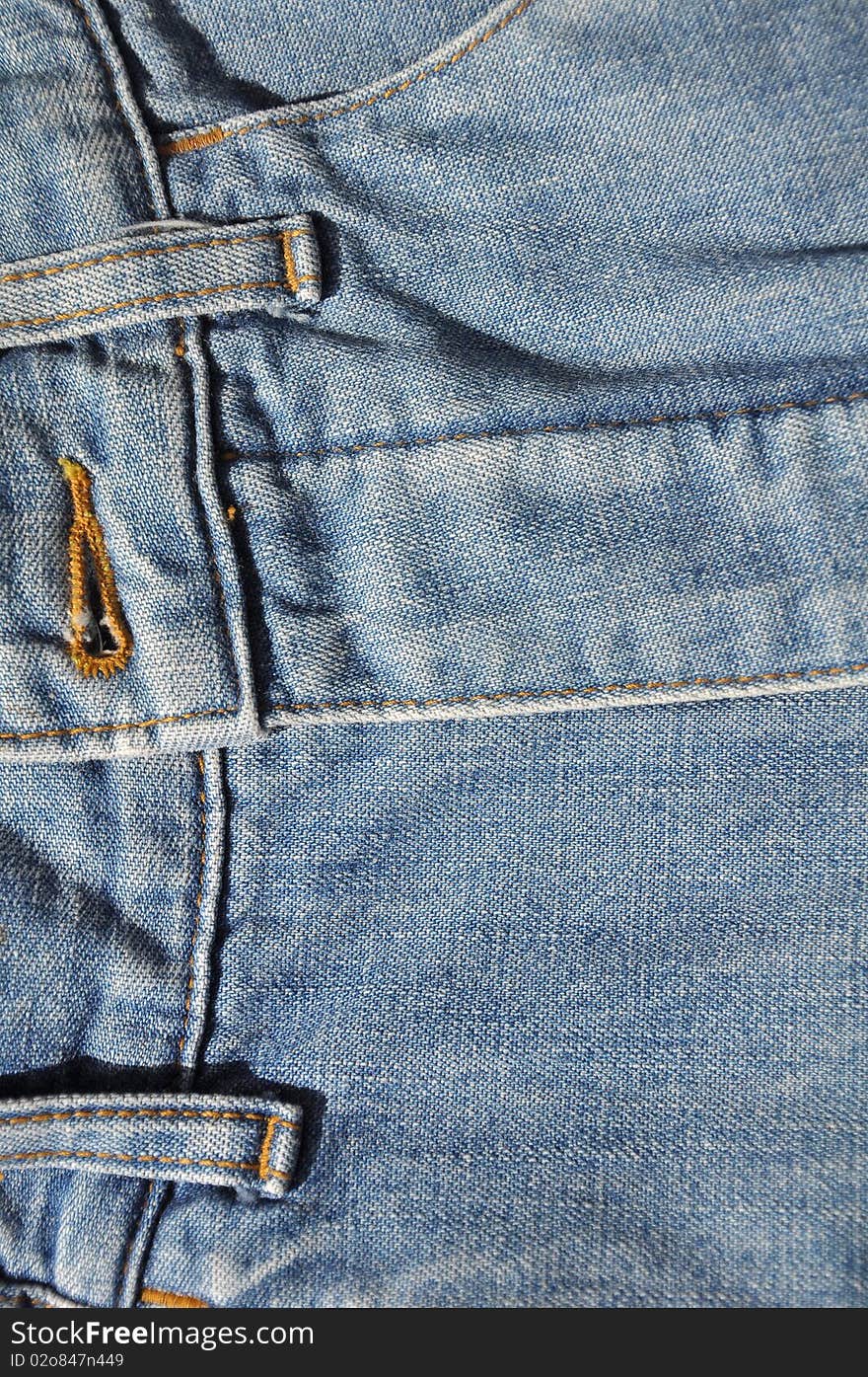 Front of blue jean texture surface