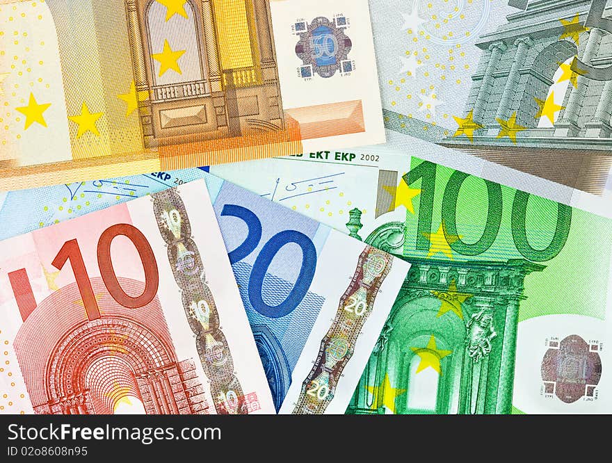 Euro money banknotes - abstract business background. Euro money banknotes - abstract business background