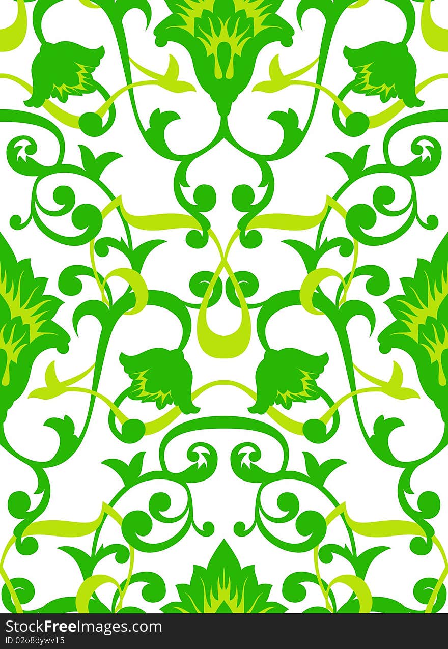 Green seamless repeat patterns (prints, wallpapers, backgrounds). Green seamless repeat patterns (prints, wallpapers, backgrounds).