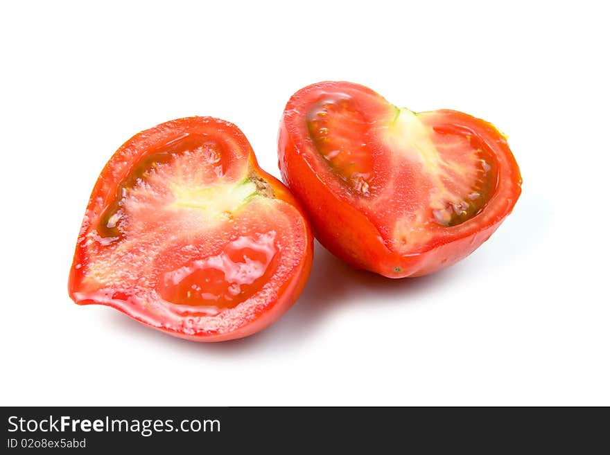 Tomatoes isolated on a white background