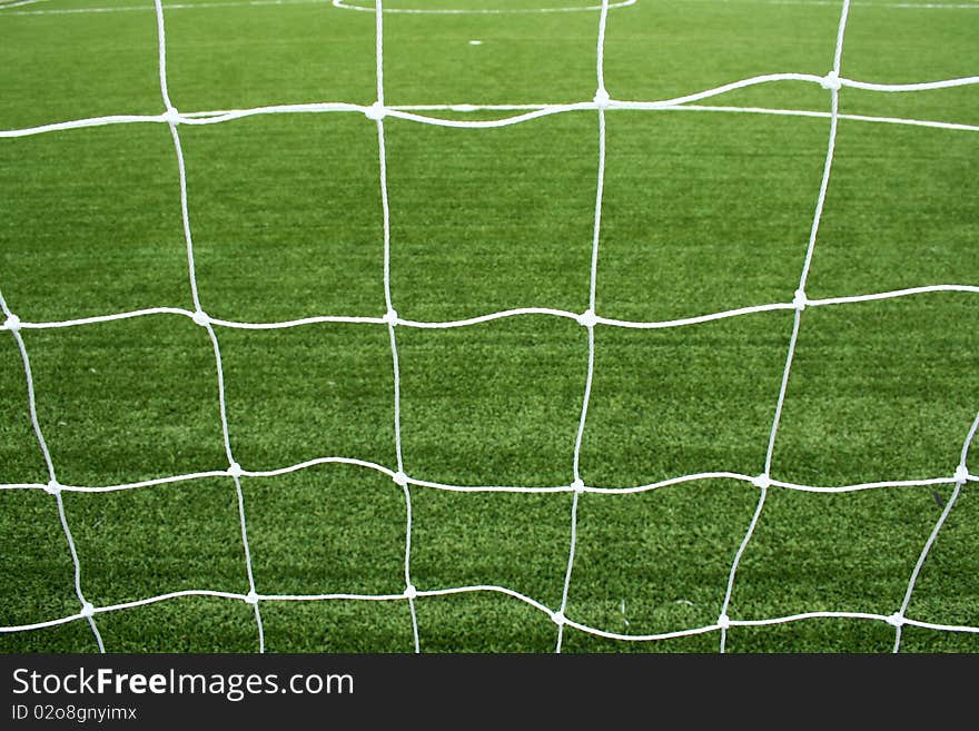 The soccer net of soccer games