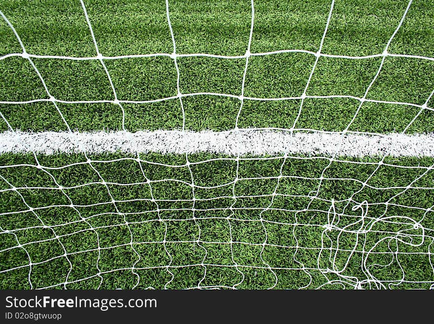 The soccer net of soccer games