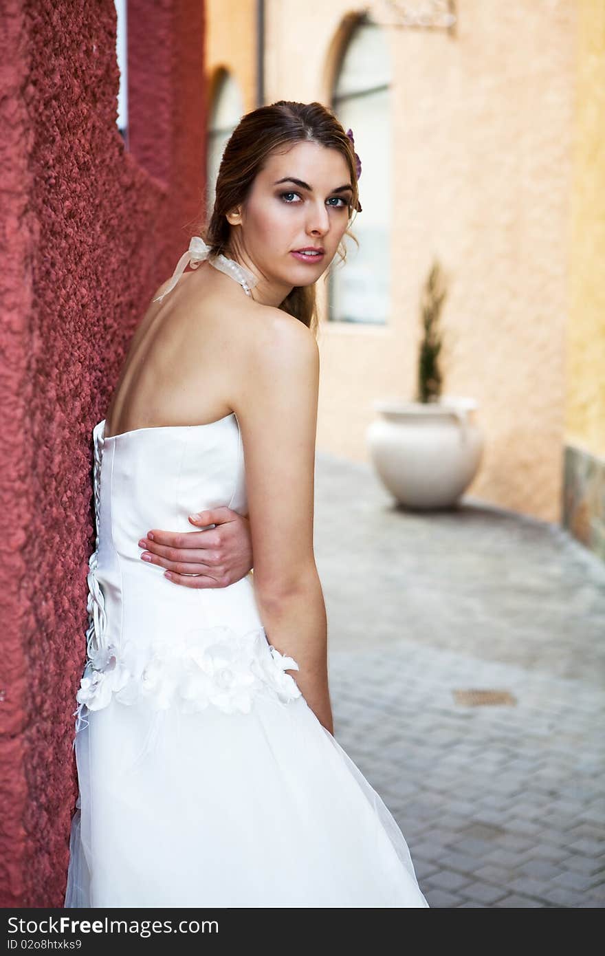 Young Bride in an Alleyway