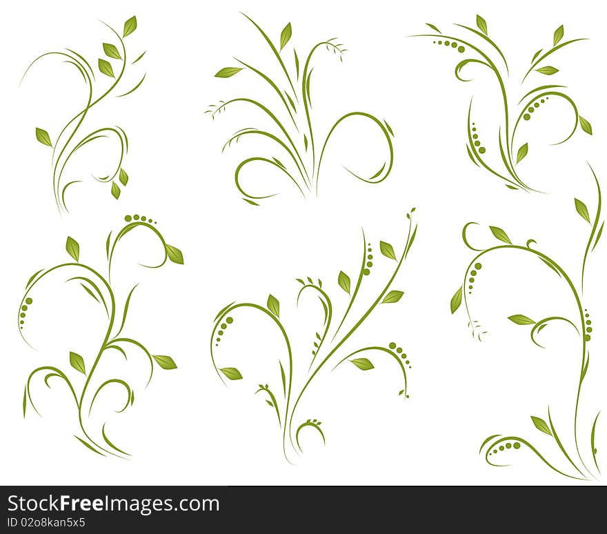 Beautiful ecological decoration on a white background