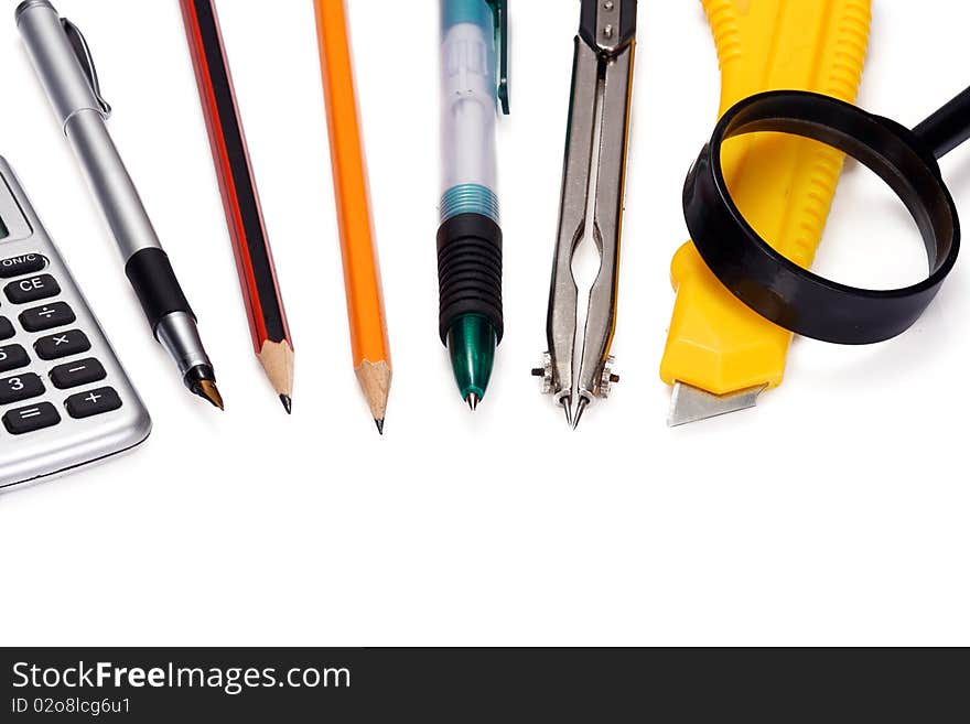 School accessory on white background