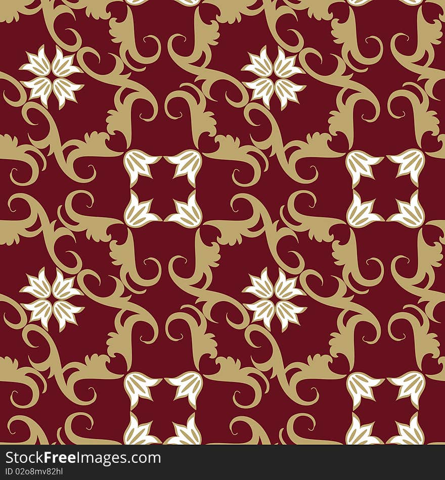 Seamless Floral Ornament Pattern