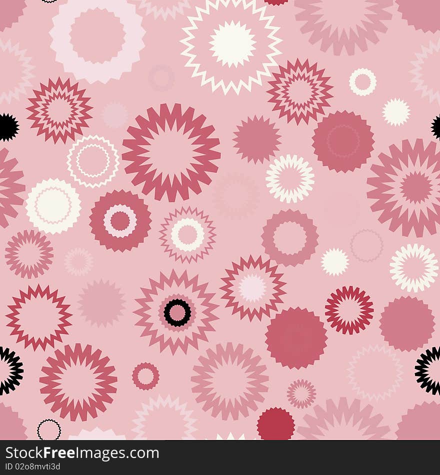 Seamless pink textile gear pattern. Seamless pink textile gear pattern